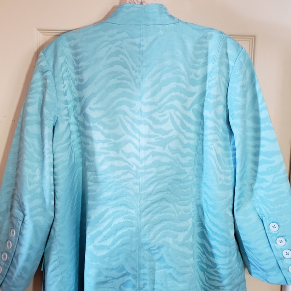 Linea by Louis Dell'Olio, 7 button Jacket with stand-up collar, fully lined, L - Picture 3 of 15